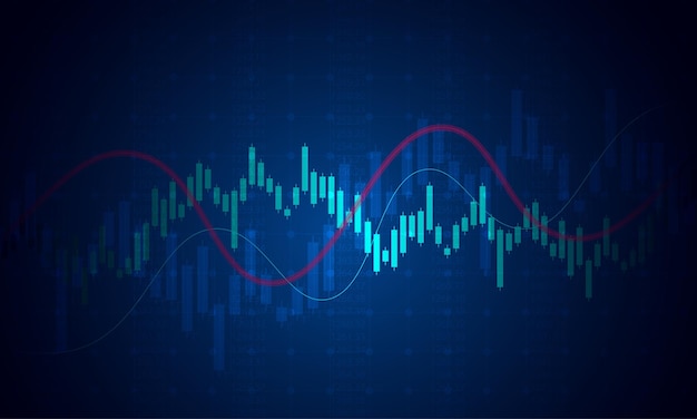 Grafico commerciale di investimento del mercato azionario nel concetto grafico adatto.