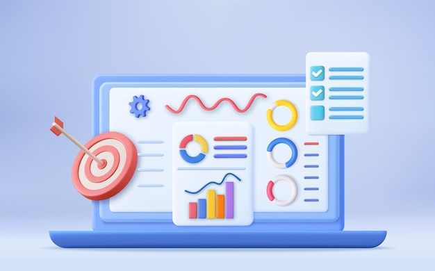 Grafico del rapporto finanziario 3d