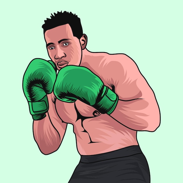 Grafico di illustrazione vettoriale di boxe