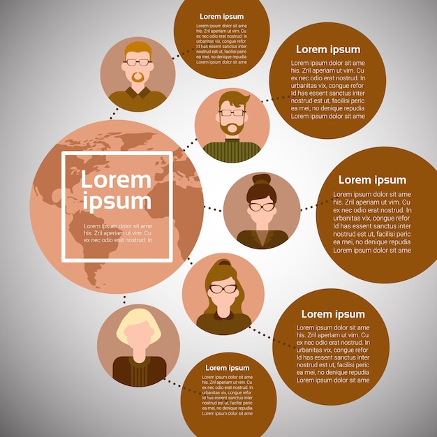 Grafico Set Risorse umane Infografica