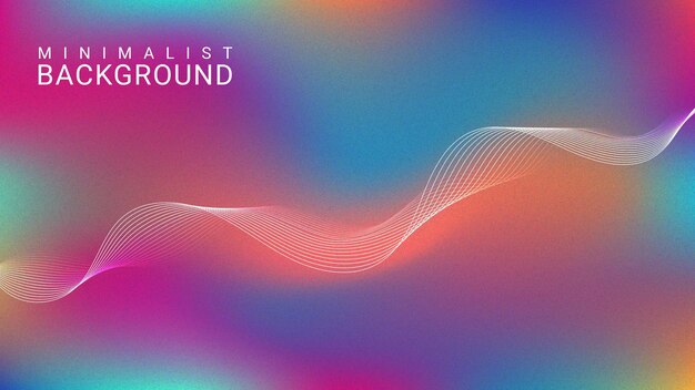 Grainy abstract gradient background with wavy lines