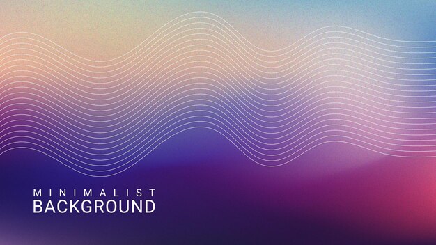 Grainy abstract gradient background with wavy lines