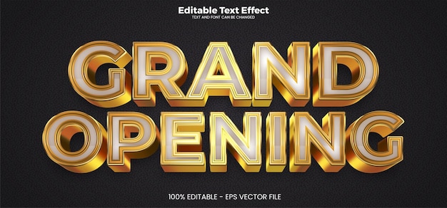Grande apertura Effetto testo modificabile in stile moderno di tendenza