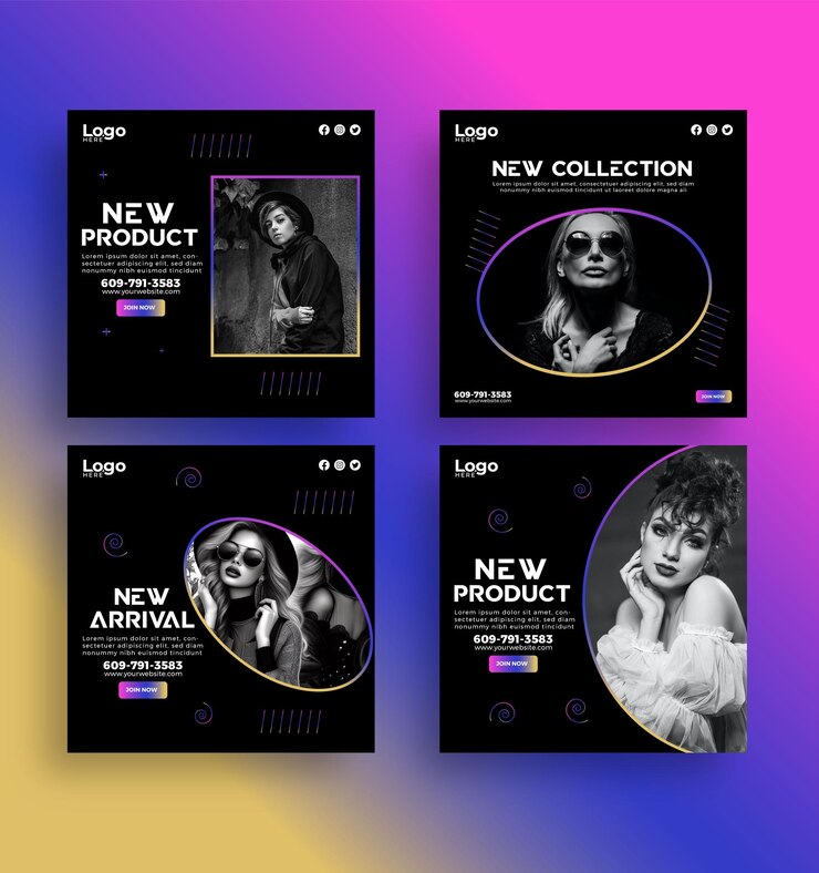 Vettore grande banner di vendita modello minimalista per la moda instagram post design