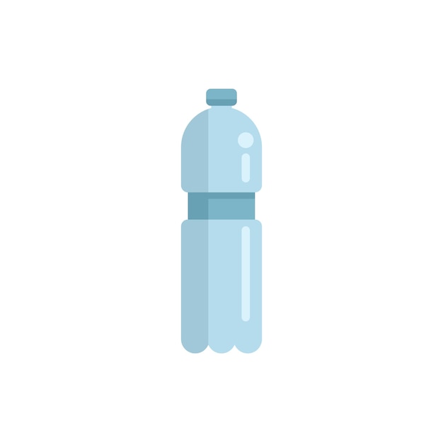 Grande bottiglia d'acqua di plastica con tappo blu in piedi
