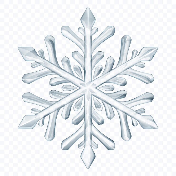 Vettore grande complesso traslucido bellissimo fiocco di neve di natale in colori grigi isolato su sfondo trasparente trasparenza solo in formato vettoriale