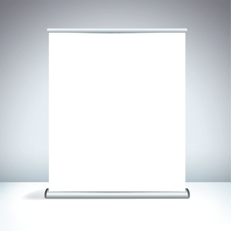 Grande display roll-up bianco vuoto