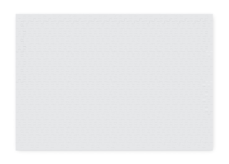 Vettore grande puzzle rettangolare di parti di colore bianco