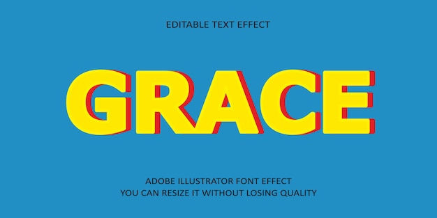 Grazia Testo modificabile Effetto carattere