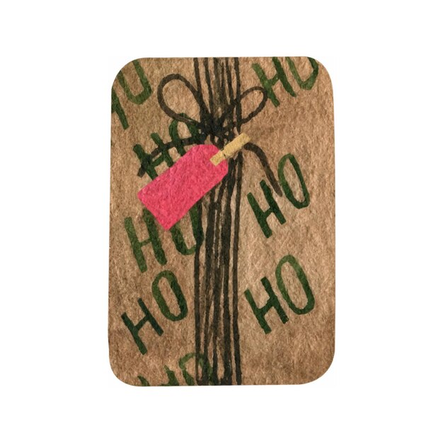Graziosa confezione regalo in carta artigianale Vacanze di Natale e Capodanno Clipart acquerello natalizio rustico
