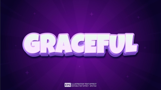 Grazioso font effetto testo modificabile 3D