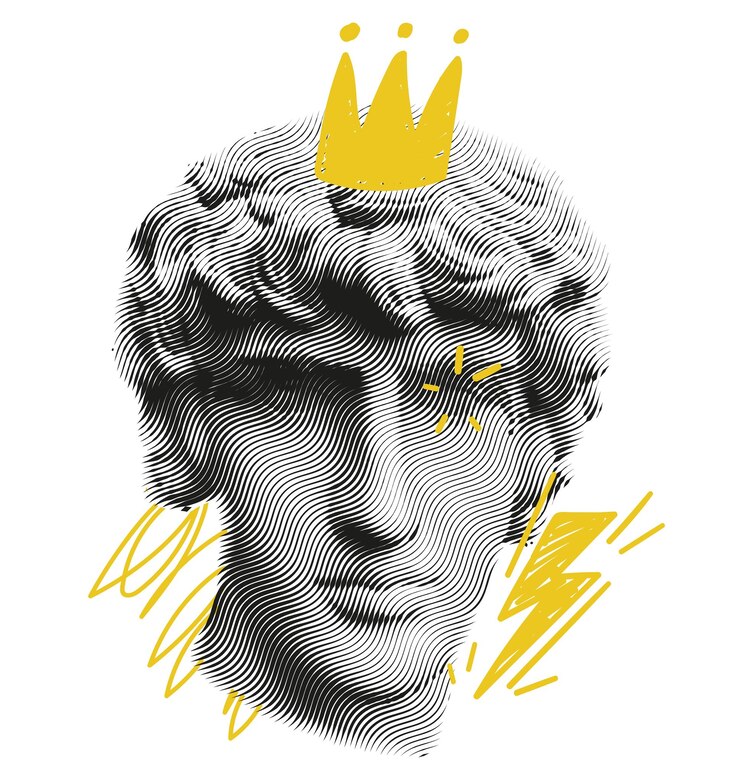 Grecia faccia moderna con elemento contemporaneo Design del modello Illustrazione vettoriale