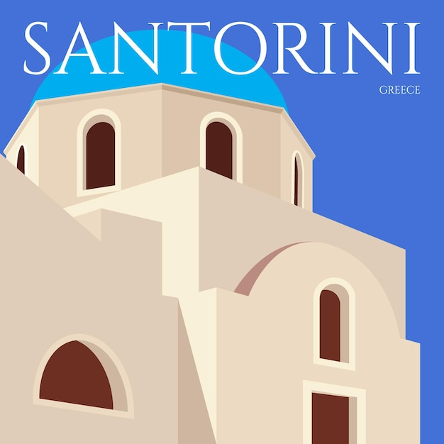 Grecia Santorini architettura illustrazione vettoriale
