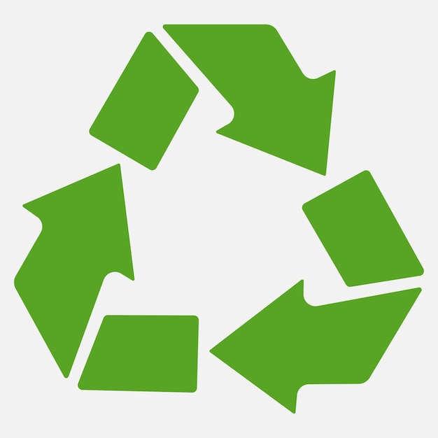 Green Flat Arrows Recycle Giornata mondiale della Terra Giornata dell'ambiente Concetto di ecologia