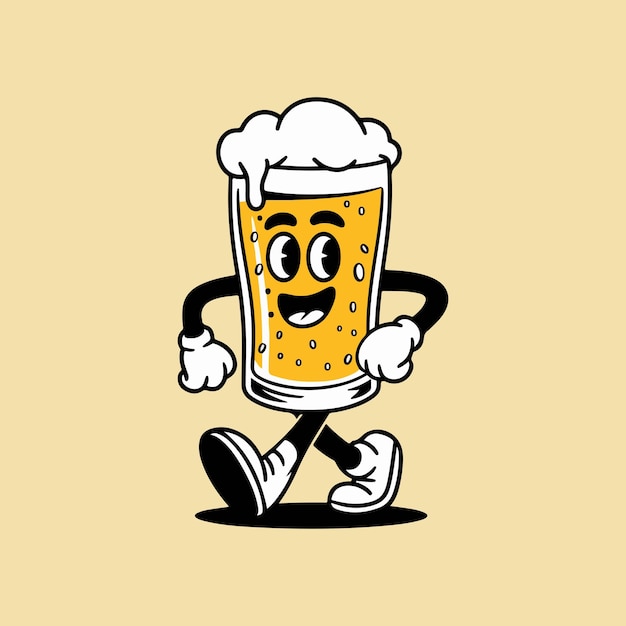 GROOVY CARTOON GLASS BEER 4 (Bier di vetro di cartone)