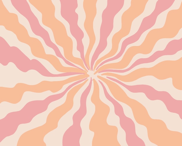 Groovy retrò swirl scoppio estate e sfondo di carnevale