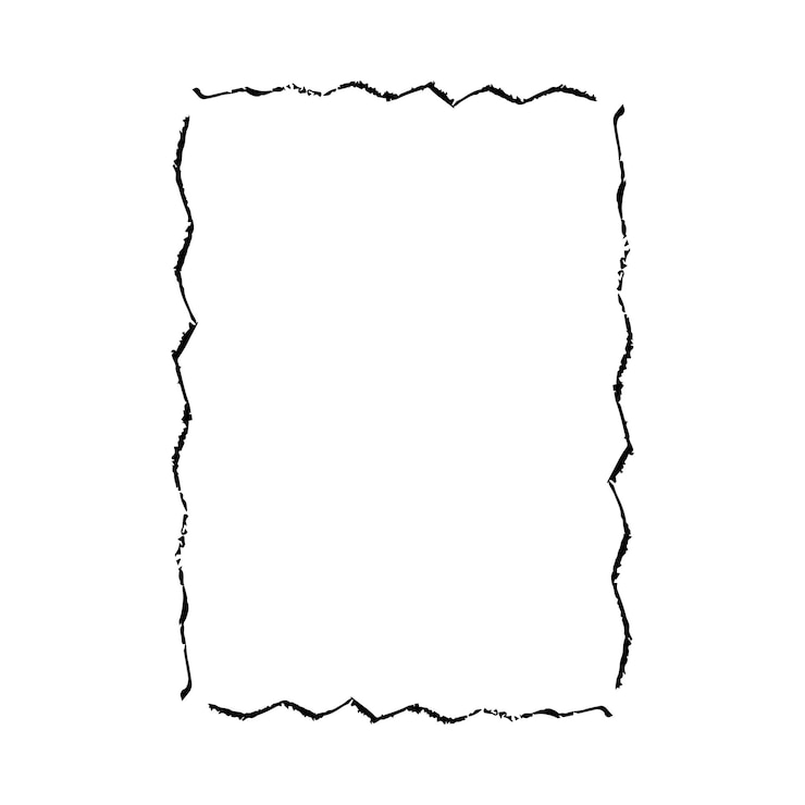 Vettore grunge frame border shape icon rettangolo verticale decorativo doodle elemento per il design in illustrazione vettoriale