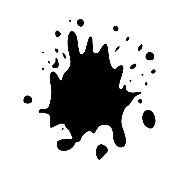 Grunge ink blot stain splatter splash spray illustrazione vettoriale astratta