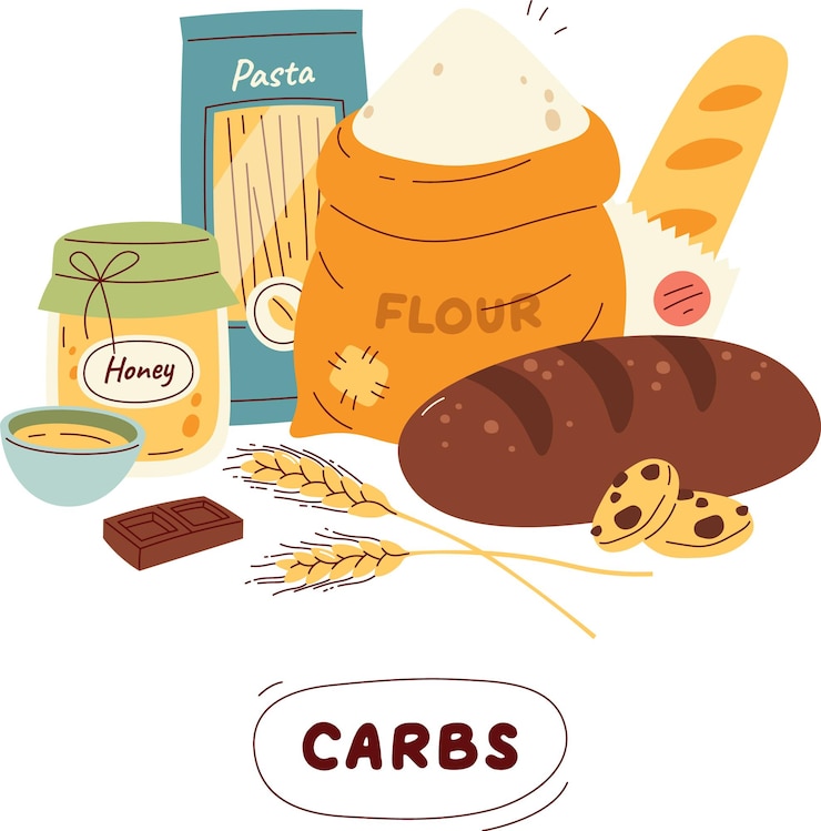 Vettore gruppo alimentare di carboidrati