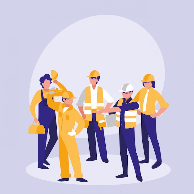 Gruppo di costruttori avatar personaggio