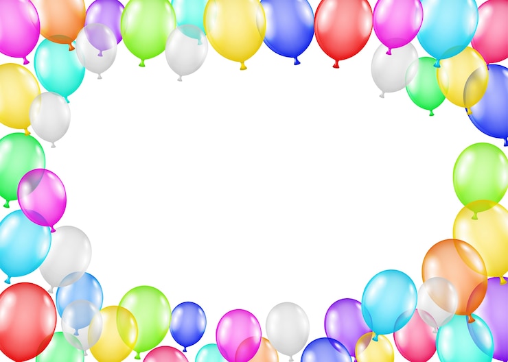 Vettore gruppo di palloncini colorati su uno sfondo bianco