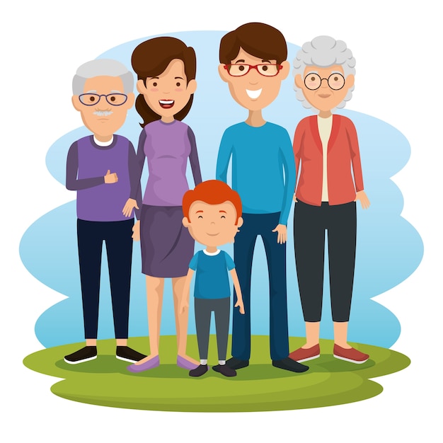 gruppo di personaggi avatar personaggi della famiglia