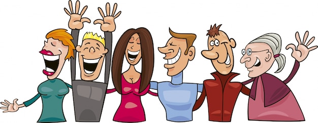 Gruppo di persone felici