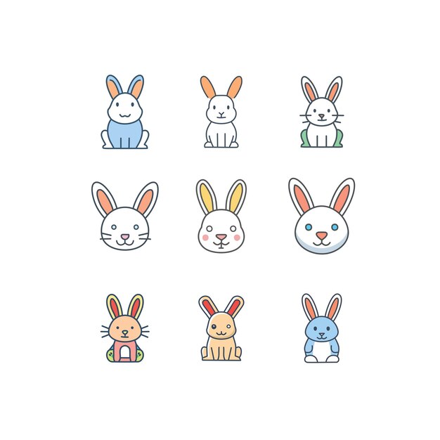 Gruppo di vettori semplici BUNNY