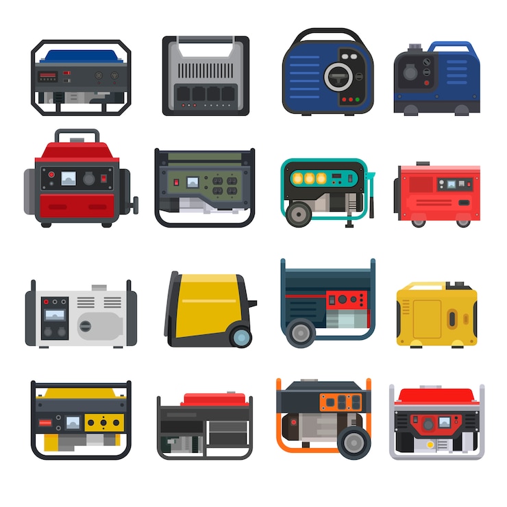 Vettore gruppo elettrogeno vettore generatore di energia elettrica portatile benzina combustibile energia industriale equipaggiamento del motore elettrico set di industria diesel