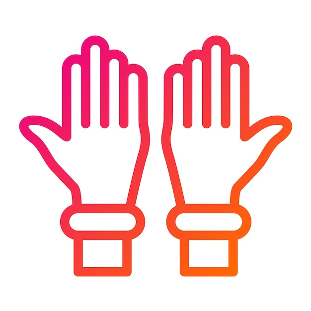 Guanti di plastica Vector Icon Design Illustrazione