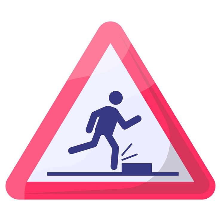 Guarda il tuo passo Red Triangle Concept Vector Icon Design, moderna guida al traffico segnale di avvertimento
