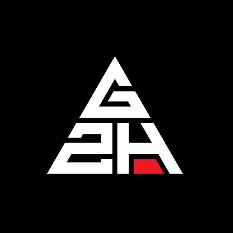 Vettore gzh triangolo lettera logo design con forma di triangolo gzh logo triangolo design monogramma gzh modello di logo vettoriale triangolo con colore rosso gzh logo triangolare semplice logo elegante e lussuoso