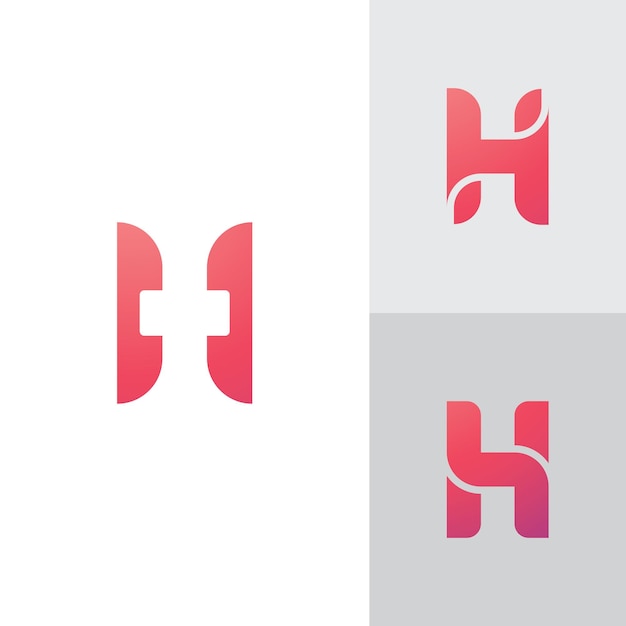 H Logo Design e modello Creative H icona iniziali basate su lettere in vettoriale