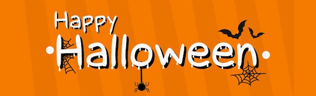 Halloween colorato luminoso banner web congratulazioni vettore