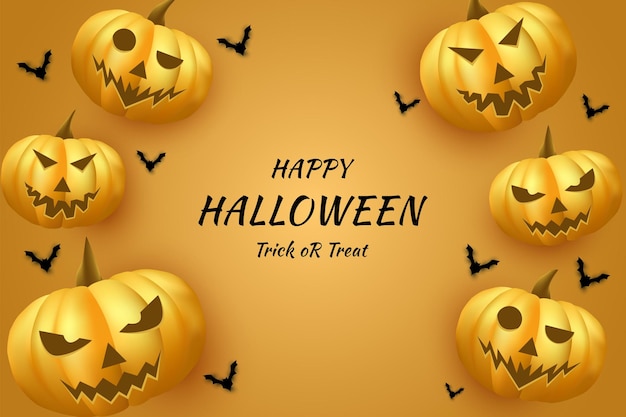 halloween con spaventoso grande sfondo di zucca
