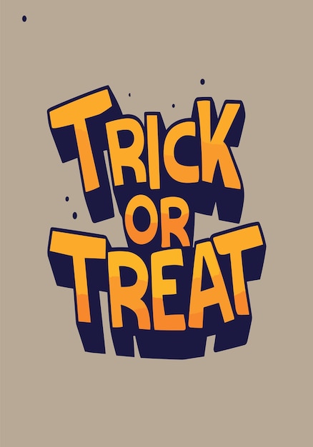 Halloween Dolcetto o scherzetto Clipart 2D disegno vettoriale