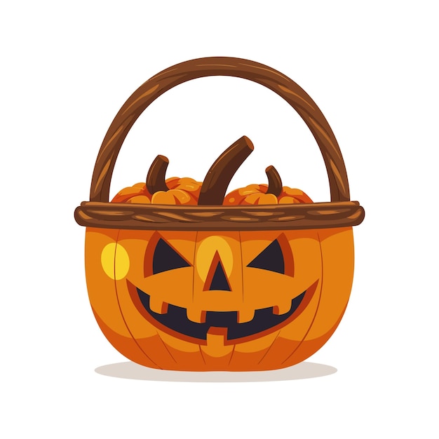 Halloween Pumpkin Jack O39 Lantern Bucket Vector