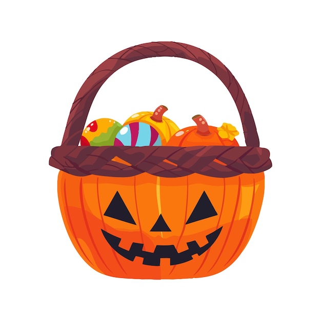 Halloween Pumpkin Jack O39 Lantern Bucket Vector