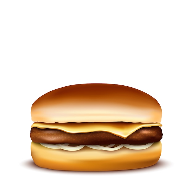 Hamburger su sfondo bianco. illustrazione.