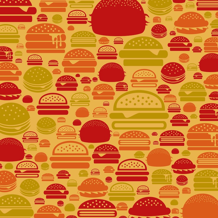 Vettore hamburger uno sfondo