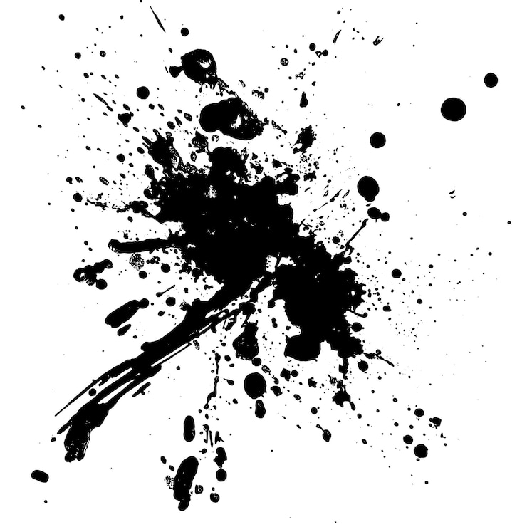 Vettore handdrawn black ink splatter su sfondo bianco highquality vector per i progettisti
