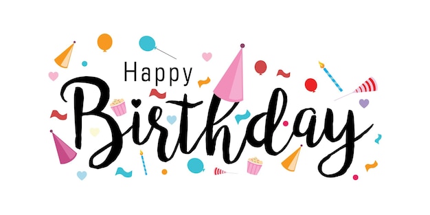 Happy Birthday tipografia vector design per biglietti di auguri biglietto di compleanno biglietto d'invito