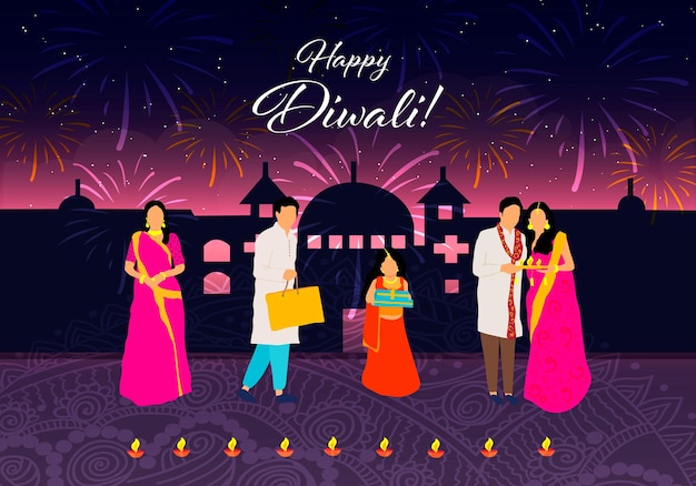 Happy DiwaliHappy Diwali Festival indiano tradizionale