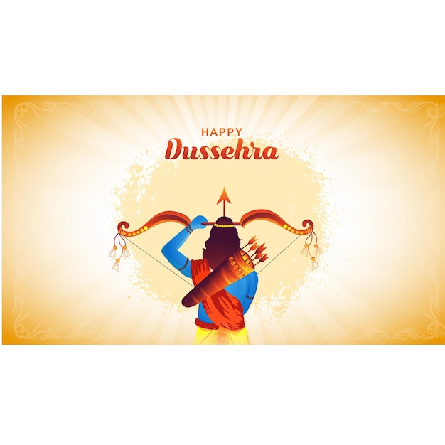 Happy Dussehra Background Poster Banner