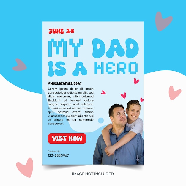 Happy Father's Day gift card social media design 2023