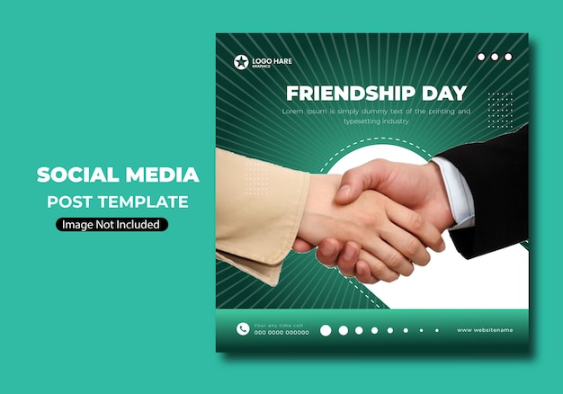 Happy Friends Celebrating Friendship Day Modello di post sui social media