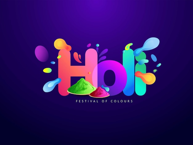 Happy Holi, India Festival of Color e Colorful Gulal color festival of India celebrazione