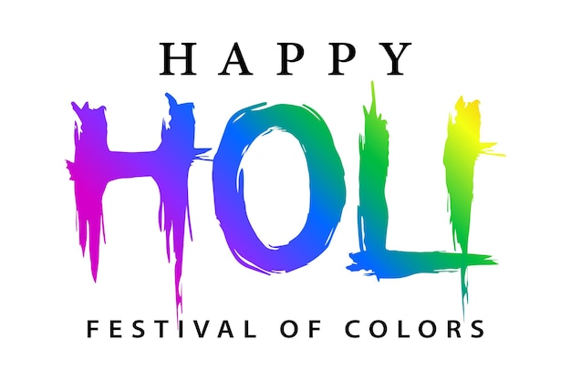 Happy holi sfondo colorato per il festival dei colori design vettoriale
