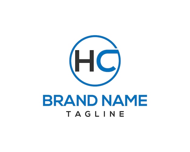 HC Abstract Letters Logo Design Monogram Vector Template