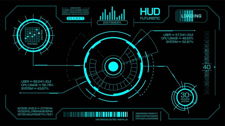 Vettore head up display futuristico immagine vettoriale